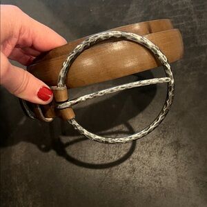 Schumacher Leather Belt with Silver Buckle